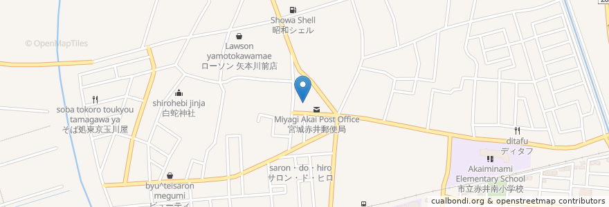Mapa de ubicacion de 南区西地区センター en اليابان, 宮城県, 東松島市.