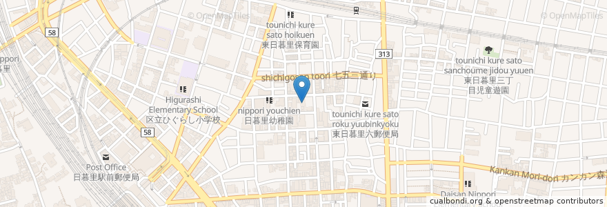 Mapa de ubicacion de 玉の湯(休業) en اليابان, 東京都.