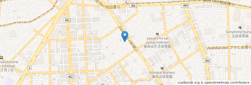 Mapa de ubicacion de 有馬湯 en 日本, 東京都, 台東区.