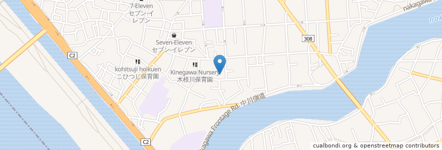 Mapa de ubicacion de 松の湯(廃業) en 日本, 東京都, 葛飾区.