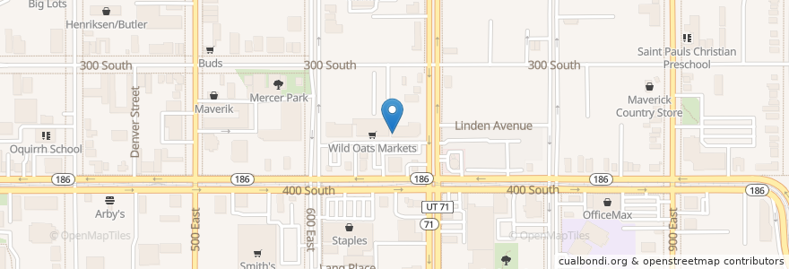 Mapa de ubicacion de Rubio's en Amerika Syarikat, Utah, Salt Lake County, Salt Lake City.