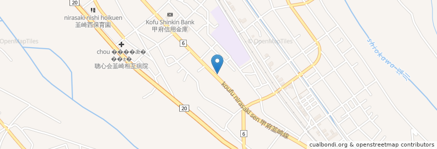 Mapa de ubicacion de 韮崎タクシー本町車庫 en ژاپن, 山梨県, 韮崎市.