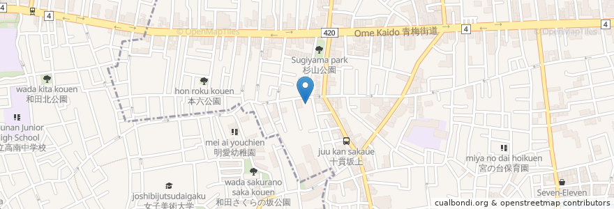 Mapa de ubicacion de 旭湯(跡) en Japão, Tóquio, 中野区.