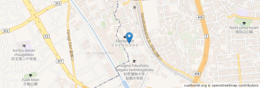 Mapa de ubicacion de 杉野学園 en Japon, Tokyo, 品川区.