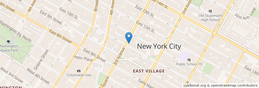 Mapa de ubicacion de TD Bank en 美利坚合众国/美利堅合眾國, 纽约州 / 紐約州, 纽约, 纽约县, Manhattan Community Board 3, Manhattan.
