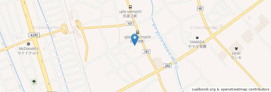 Mapa de ubicacion de だるま薬局 en 日本, 栃木県, さくら市.