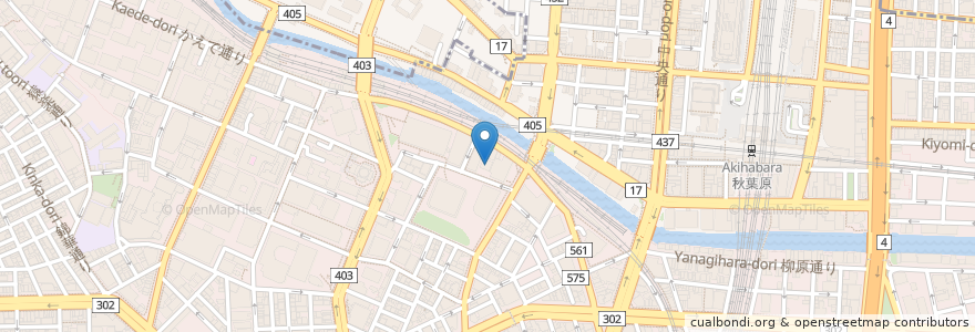 Mapa de ubicacion de 神田アクアハウス江戸遊 en Japón, Tokio, Chiyoda.