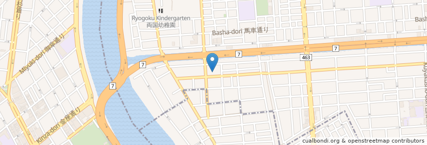 Mapa de ubicacion de 弁天湯(廃業) en Japon, Tokyo, 墨田区.