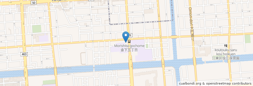 Mapa de ubicacion de 竹の湯 en Japan, 東京都, 江東区.