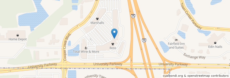 Mapa de ubicacion de Linksters Tap Room en United States, Florida, Manatee County.
