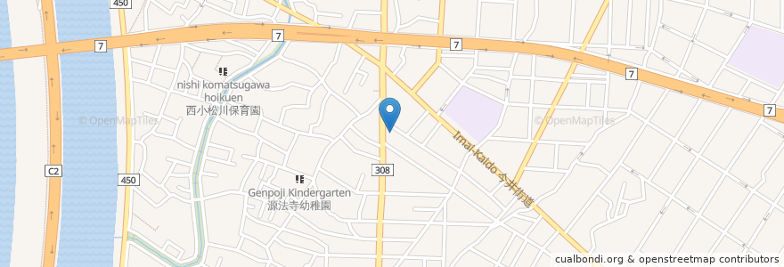 Mapa de ubicacion de 不二の湯 en Japonya, 東京都, 江戸川区.