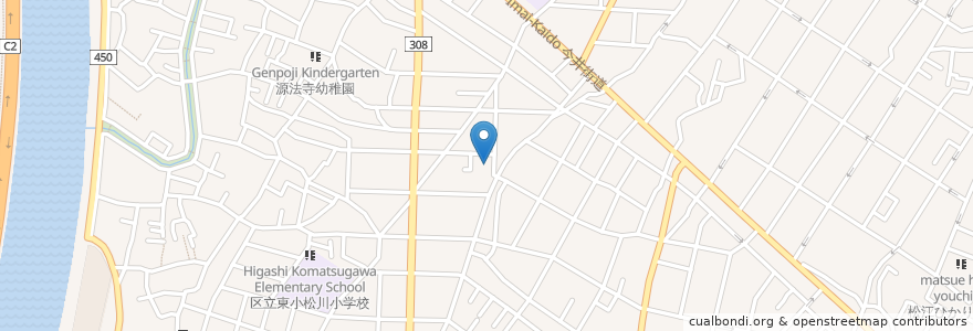 Mapa de ubicacion de 金城湯(廃業) en Japan, 東京都, 江戸川区.