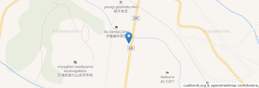 Mapa de ubicacion de ツルミヤ薬局 en Japonya, 宮城県, 大崎市.