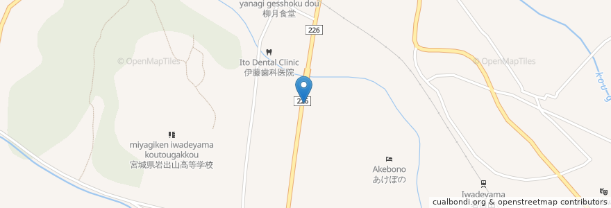 Mapa de ubicacion de ゑんどうや en اليابان, 宮城県, 大崎市.