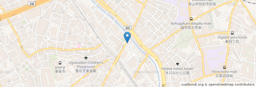 Mapa de ubicacion de さかえ湯 en Japon, Tokyo, 渋谷区.