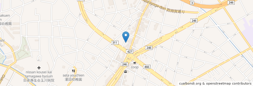 Mapa de ubicacion de 藤の湯 en Japan, Tokio, 世田谷区.
