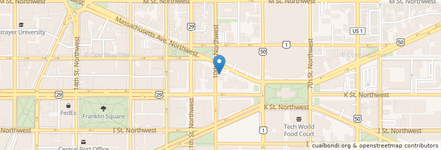Mapa de ubicacion de Blue Bar Lounge en Estados Unidos Da América, Washington, D.C., Washington.