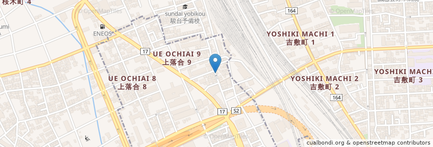 Mapa de ubicacion de こぐま薬局上落合店 en Japão, 埼玉県, さいたま市, 大宮区.