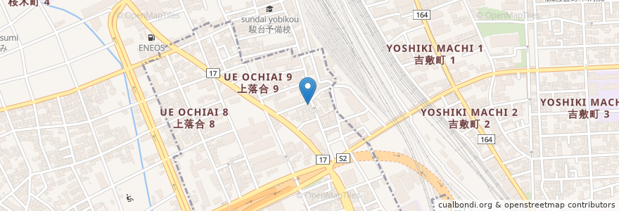 Mapa de ubicacion de 上落合クリニック en 일본, 사이타마현, さいたま市, 大宮区.