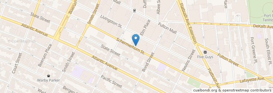 Mapa de ubicacion de Quik Park en 美利坚合众国/美利堅合眾國, 纽约州 / 紐約州, 纽约, Brooklyn.