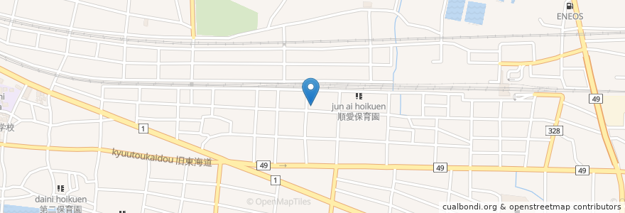 Mapa de ubicacion de きっちゃ en Japonya, 静岡県, 浜松市, 西区.