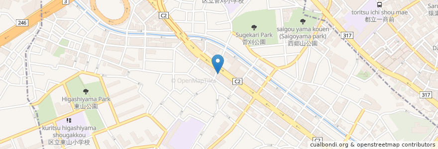 Mapa de ubicacion de 松尾歯科 en اليابان, 東京都, 目黒区.