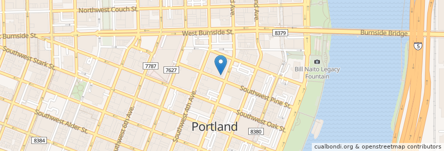 Mapa de ubicacion de Kingsland Kitchen en Estados Unidos Da América, Oregon, Portland, Multnomah County.