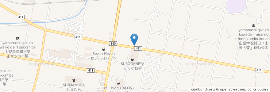 Mapa de ubicacion de ニューはやかわ en Japan, 山梨県, 甲府市.