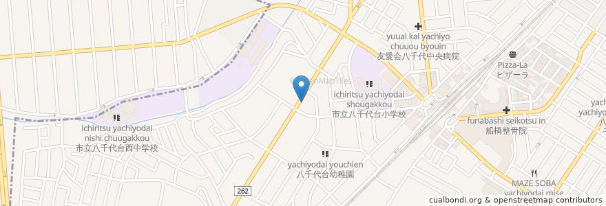 Mapa de ubicacion de 咲くら塾 en 일본, 지바현, 八千代市.