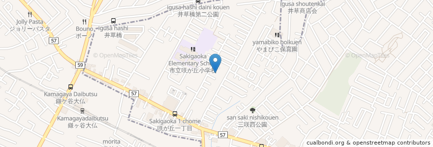 Mapa de ubicacion de 咲が丘大込自治会館 en Japon, Préfecture De Chiba, 船橋市.