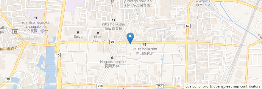 Mapa de ubicacion de 京都銀行 en Jepun, 京都府, 長岡京市.