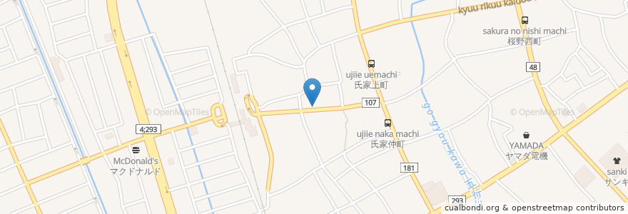 Mapa de ubicacion de レインボーアイスクリーム江連商店 en Giappone, Prefettura Di Tochigi, さくら市.