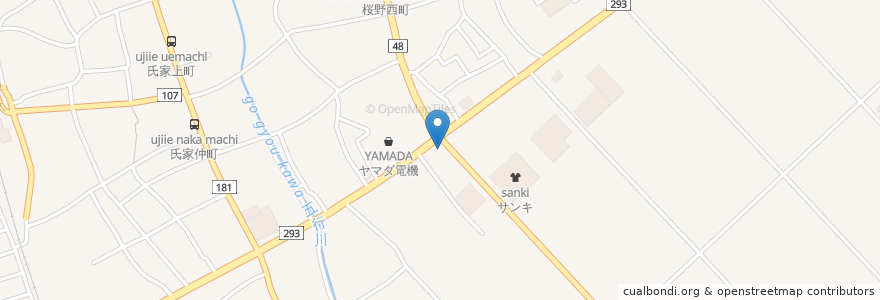 Mapa de ubicacion de 道頓堀さくら店 en 日本, 栃木県, さくら市.