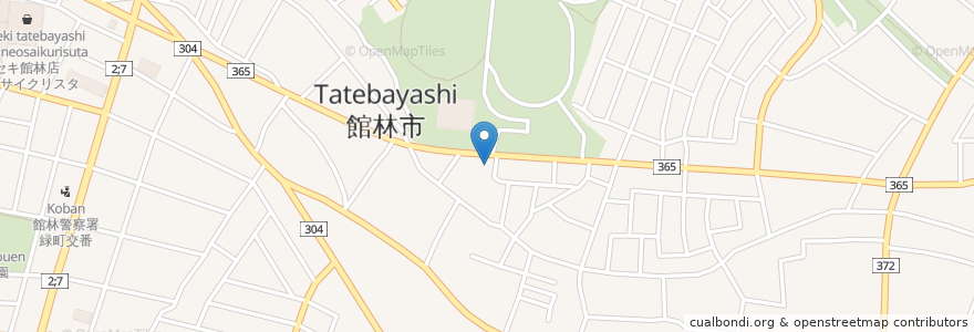 Mapa de ubicacion de 花のれん en 日本, 群馬県, 館林市.