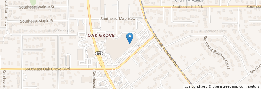 Mapa de ubicacion de Chase en Amerika Syarikat, Oregon, Clackamas County, Oak Grove.