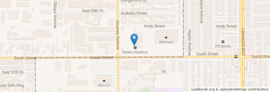 Mapa de ubicacion de Winny's Donut House en Соединённые Штаты Америки, Калифорния, Los Angeles County.