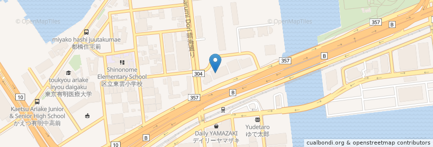 Mapa de ubicacion de スターバックス en 日本, 东京都/東京都, 江東区.