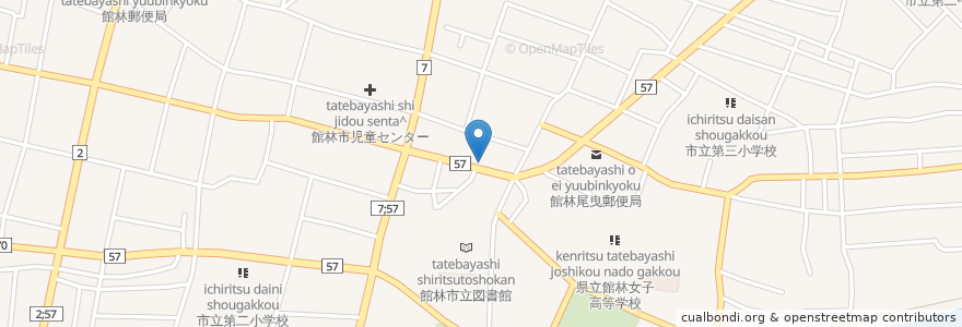 Mapa de ubicacion de PaPa's en Japan, Präfektur Gunma, 館林市.