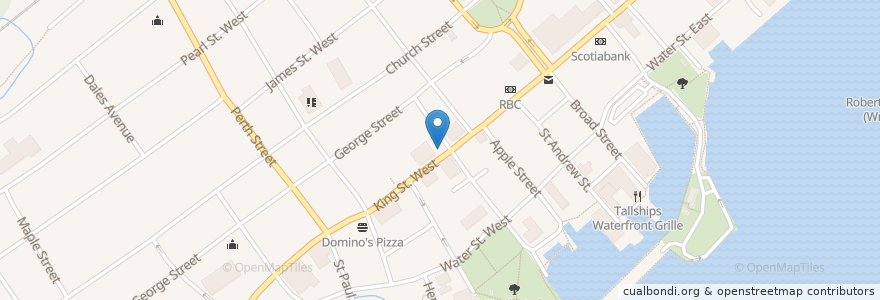 Mapa de ubicacion de Shawarma Garden en Brockville, Canada.