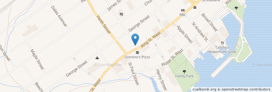 Mapa de ubicacion de The Bar en Brockville, Kanada.