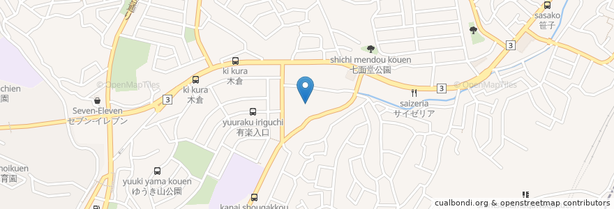 Mapa de ubicacion de 金井八幡神社 en Japón, Tokio, Machida.