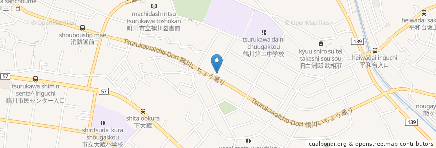 Mapa de ubicacion de 中国料理宏苑鶴川店 en Япония, Токио, Матида.