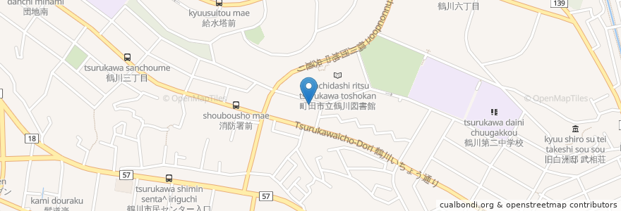 Mapa de ubicacion de 藤田そば処 en 일본, 도쿄도, 町田市.