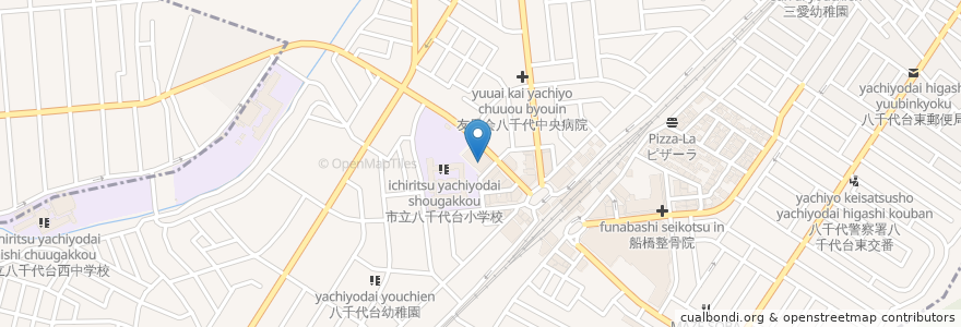 Mapa de ubicacion de 八千代台文化センター en Japan, Chiba Prefecture, Yachiyo.
