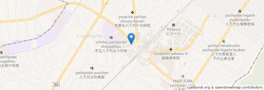 Mapa de ubicacion de くすりの福太郎 en Japan, Präfektur Chiba, 八千代市, 花見川区.