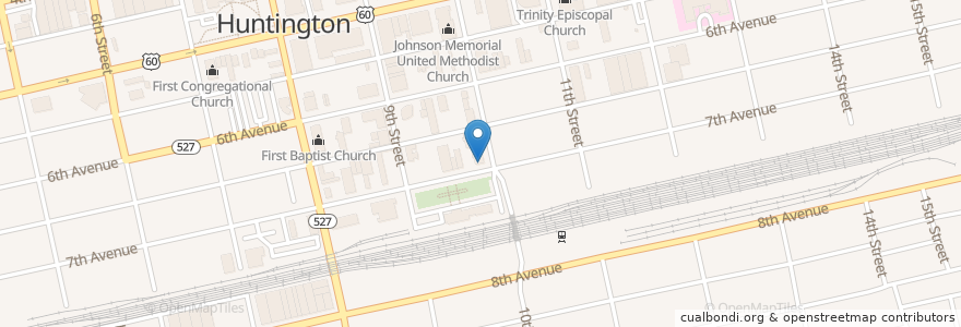 Mapa de ubicacion de J. Seaton Taylor Municipal Court en 미국, 웨스트버지니아, Huntington, Cabell County.