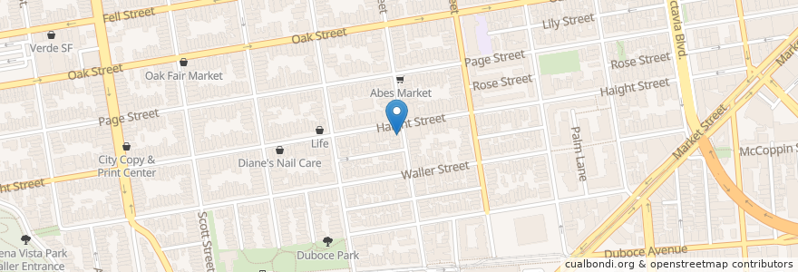 Mapa de ubicacion de Metro Cafe en 美利坚合众国/美利堅合眾國, 加利福尼亚州/加利福尼亞州, 旧金山市县/三藩市市縣/舊金山市郡, 旧金山.