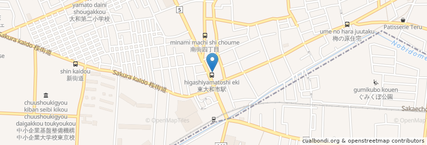 Mapa de ubicacion de スナック椛 en 日本, 东京都/東京都, 東大和市.