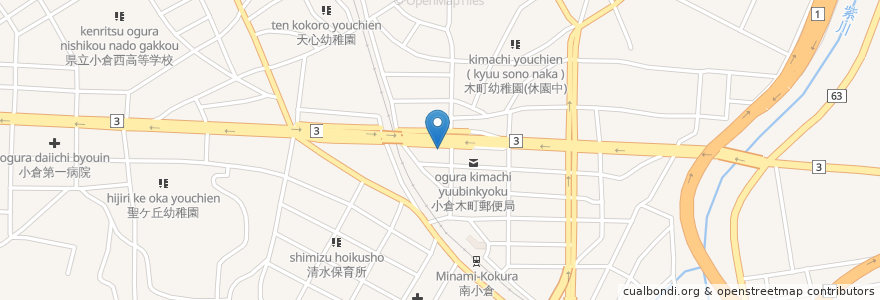 Mapa de ubicacion de 金光教小倉木町教会 en Japon, Préfecture De Fukuoka, 北九州市, 小倉北区.