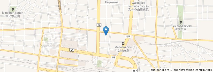 Mapa de ubicacion de とぅーゆー en Япония, Гифу, 岐阜市.